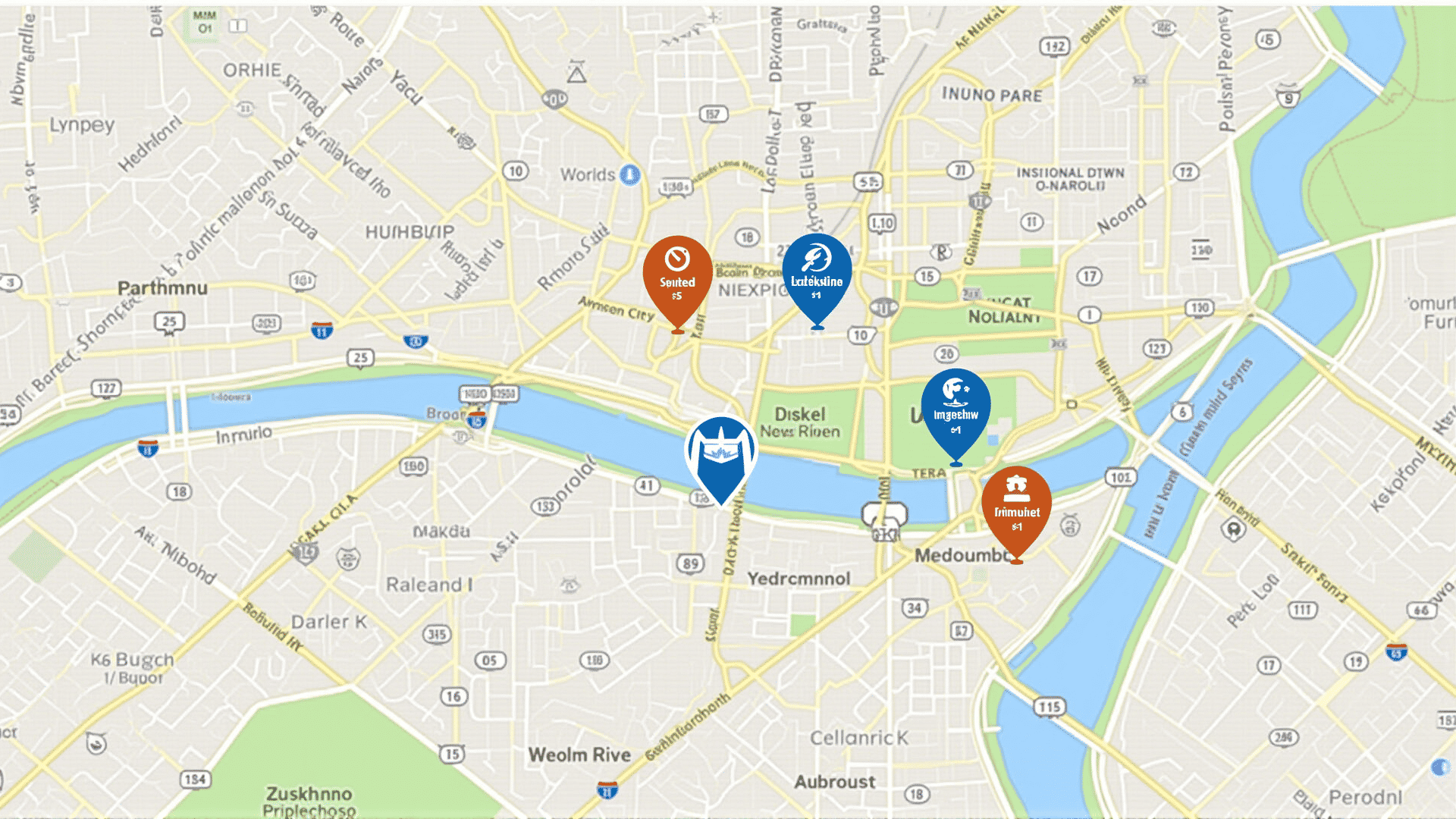 Bank Locations Map Image